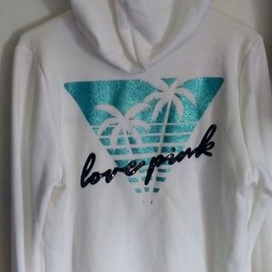 NWT PINK tropical Bling hoodie